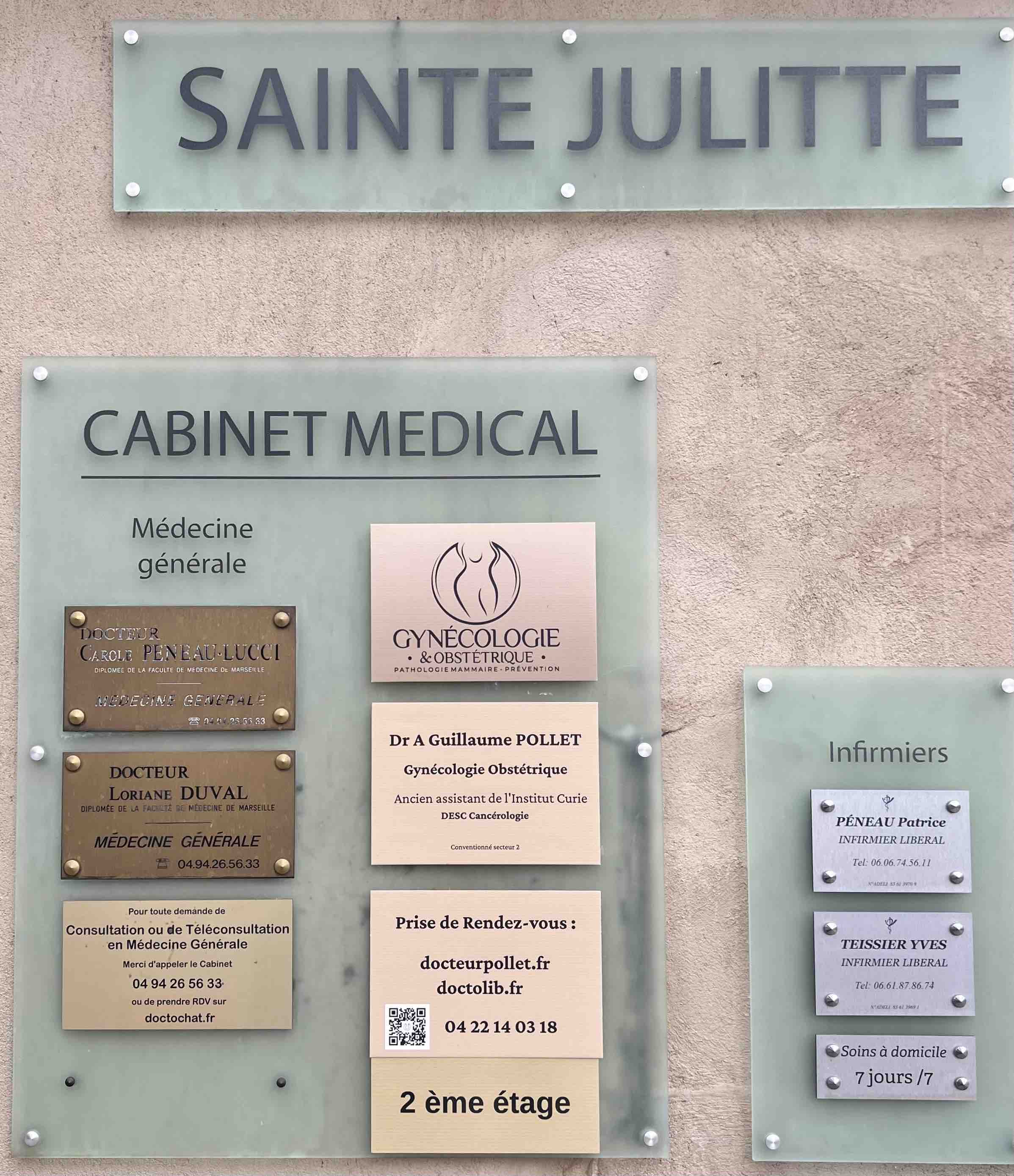 Entrée du cabinet - Plaque